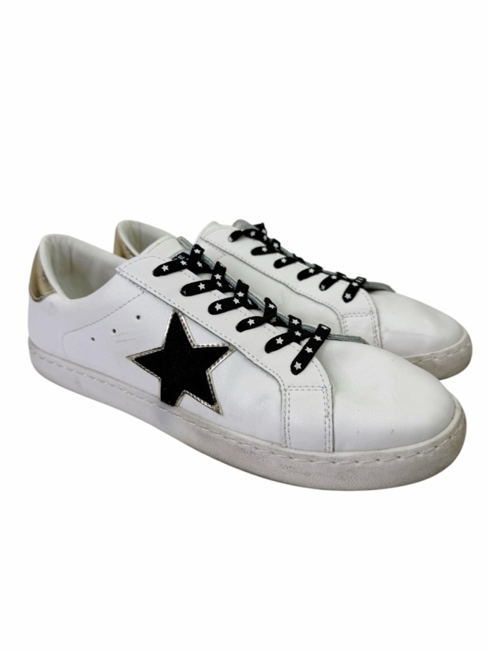 Vintage Havana Bianca Star Sneakers White Black Gold Women’s Size 10